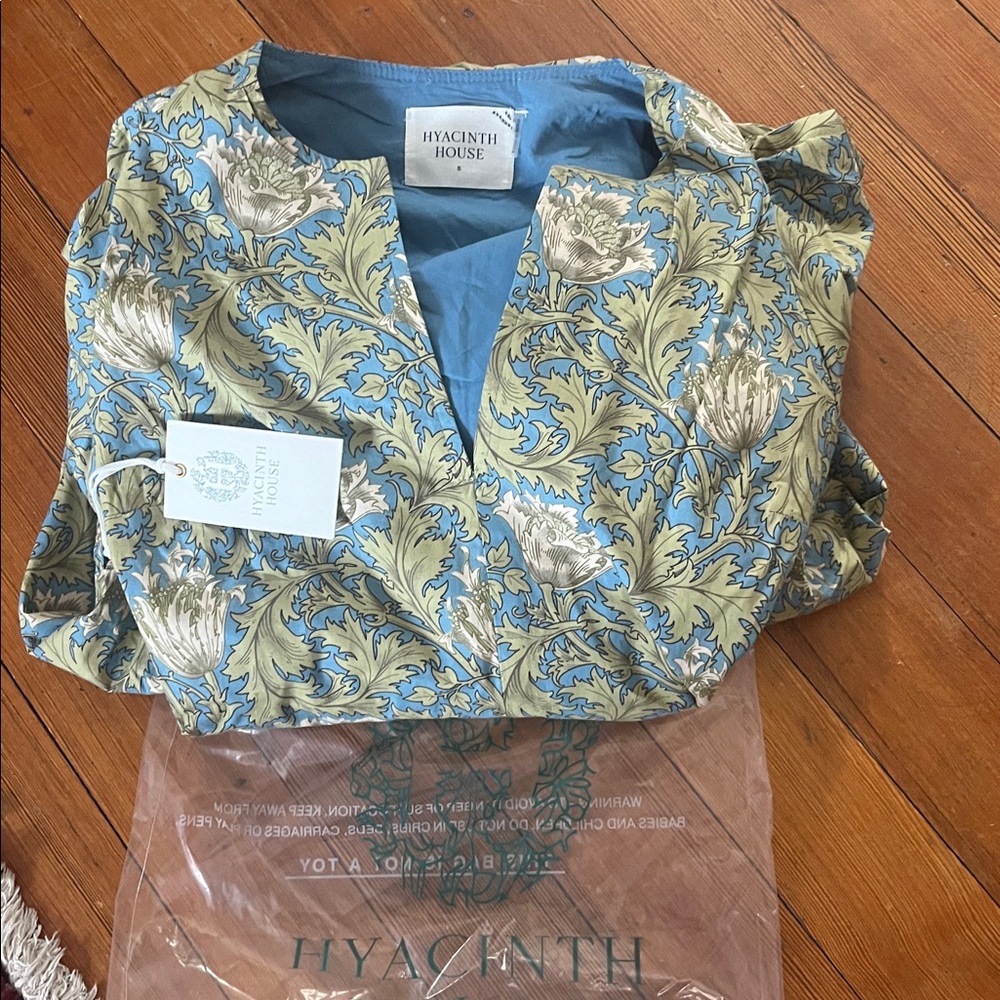 Hyacinth House Blue and Green Leafy Floral Bennett Maxi Dress - brand new! - Picture 3 of 3